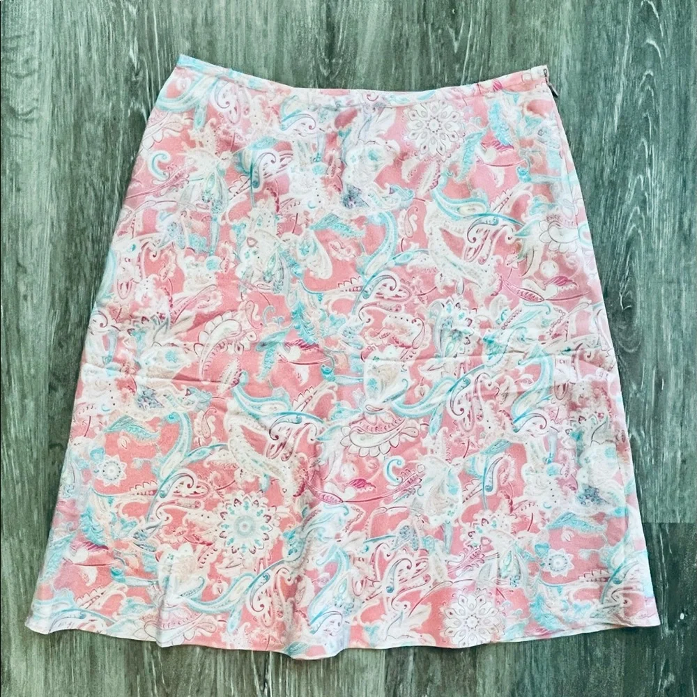 Ann Taylor A Line silk skirt size 10 petite - Picture 5 of 7